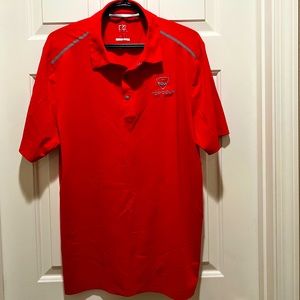 Topgolf Las Vegas Cutter & Buck Mens polo medium red new